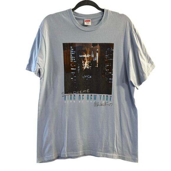 Supreme King of New York Tee Light Blue Streetwear USA Made Size Medium - Picture 2 of 6